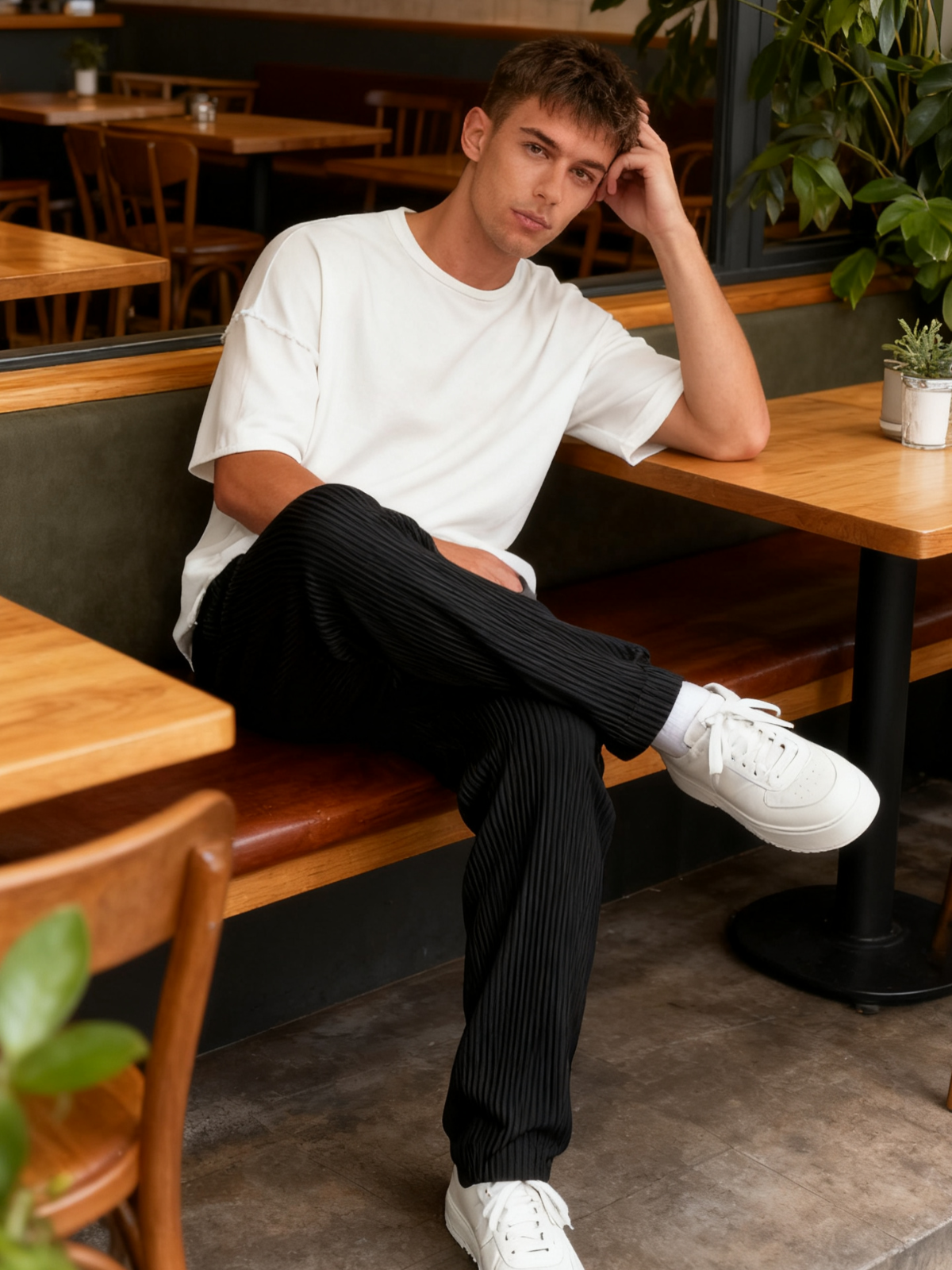 The "Rib-Tube" Baggy Trouser | Heavyweight Textured Knit